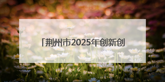 荆州市2025年创新创业大赛启动 四大赛道助力产业升级与人才集聚